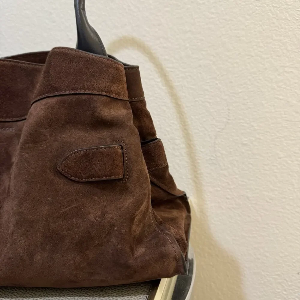 Marc Jacobs Satchel Shoulder bag ‘Dakota’ - Suede Dark Brown - Picture 9 of 16
